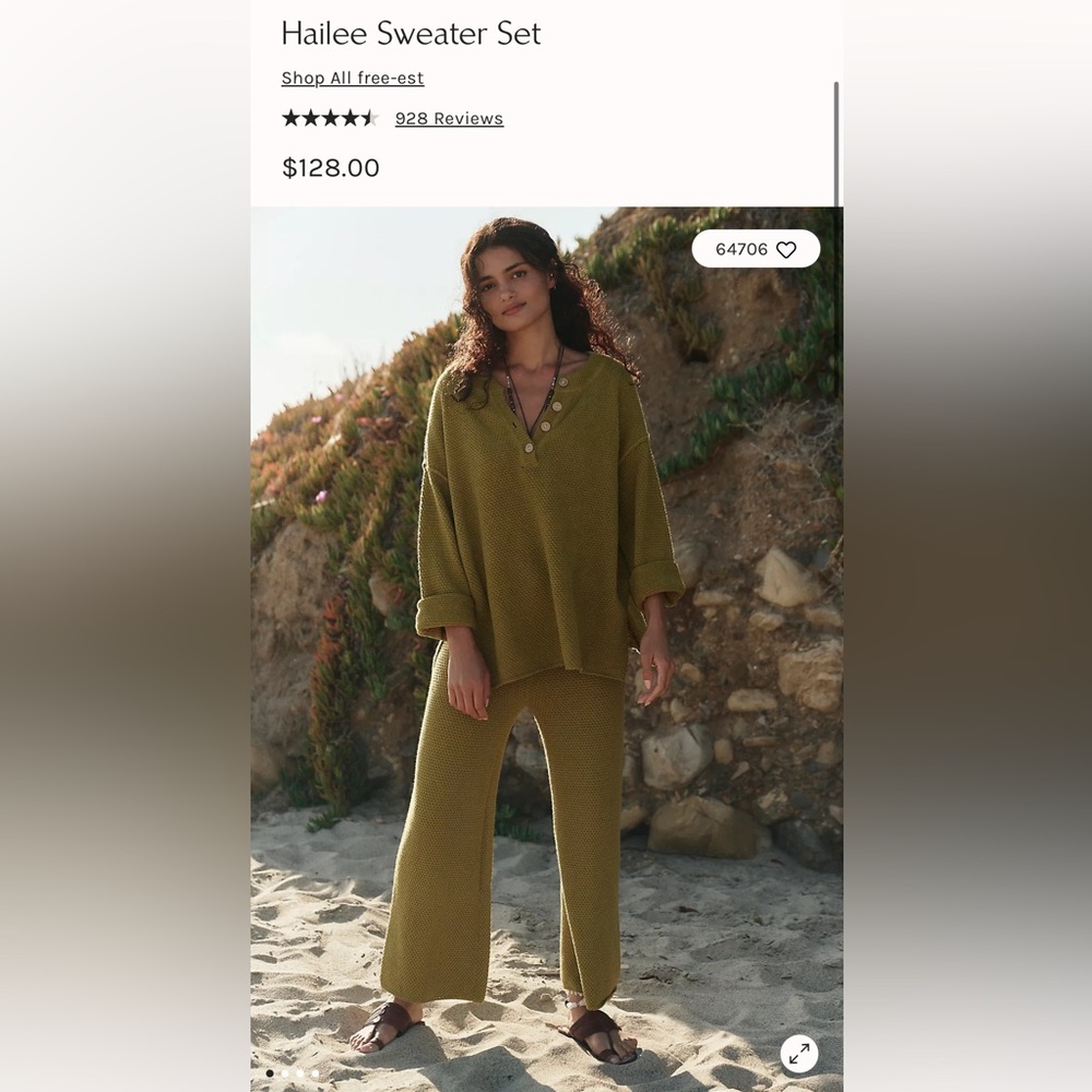 Free people Hailee Sweater Set